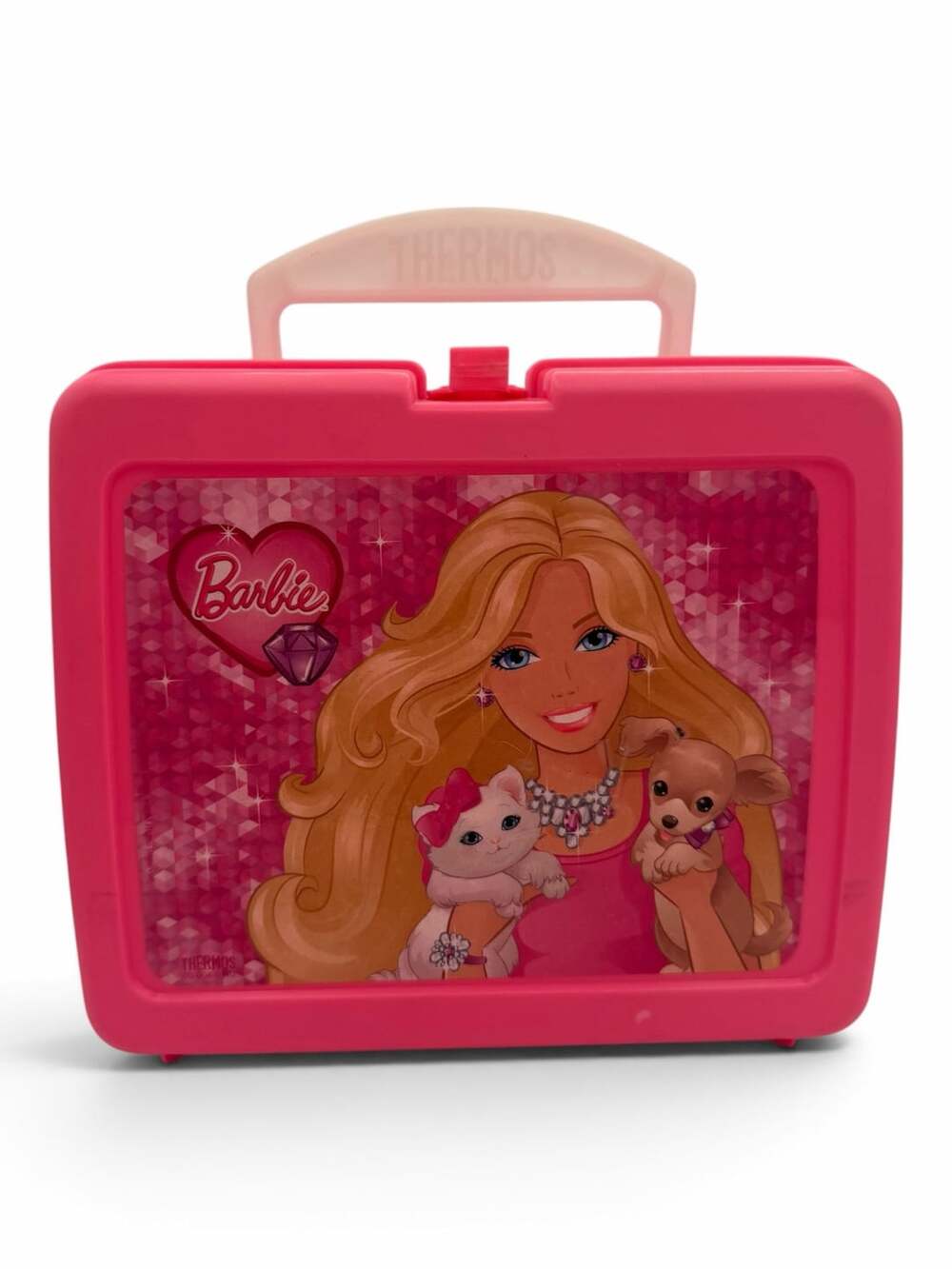 Thermos Barbie Plastic Lunchbox with Pets Graphic